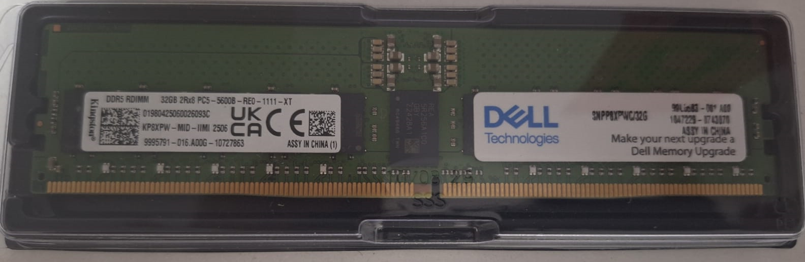 SNPP8XPWC/32G – Dell 1x 32GB DDR5-5600 RDIMM PC5